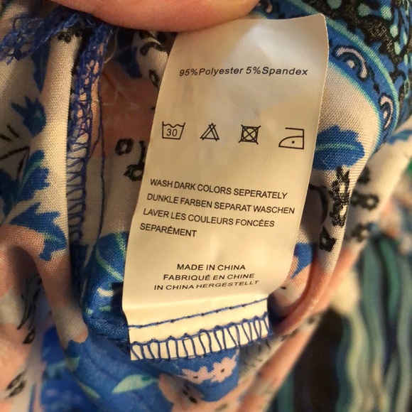 Halife Women's Printed Tassel Tie Neck Loose Fit Bohemian Tunic Dress Si… - Picture 9 of 10